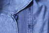 经典设计男士短袖浅蓝色牛仔衬衫