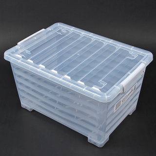 塑料包装盒家用塑料盒包装收纳储物盒带把手和轮子